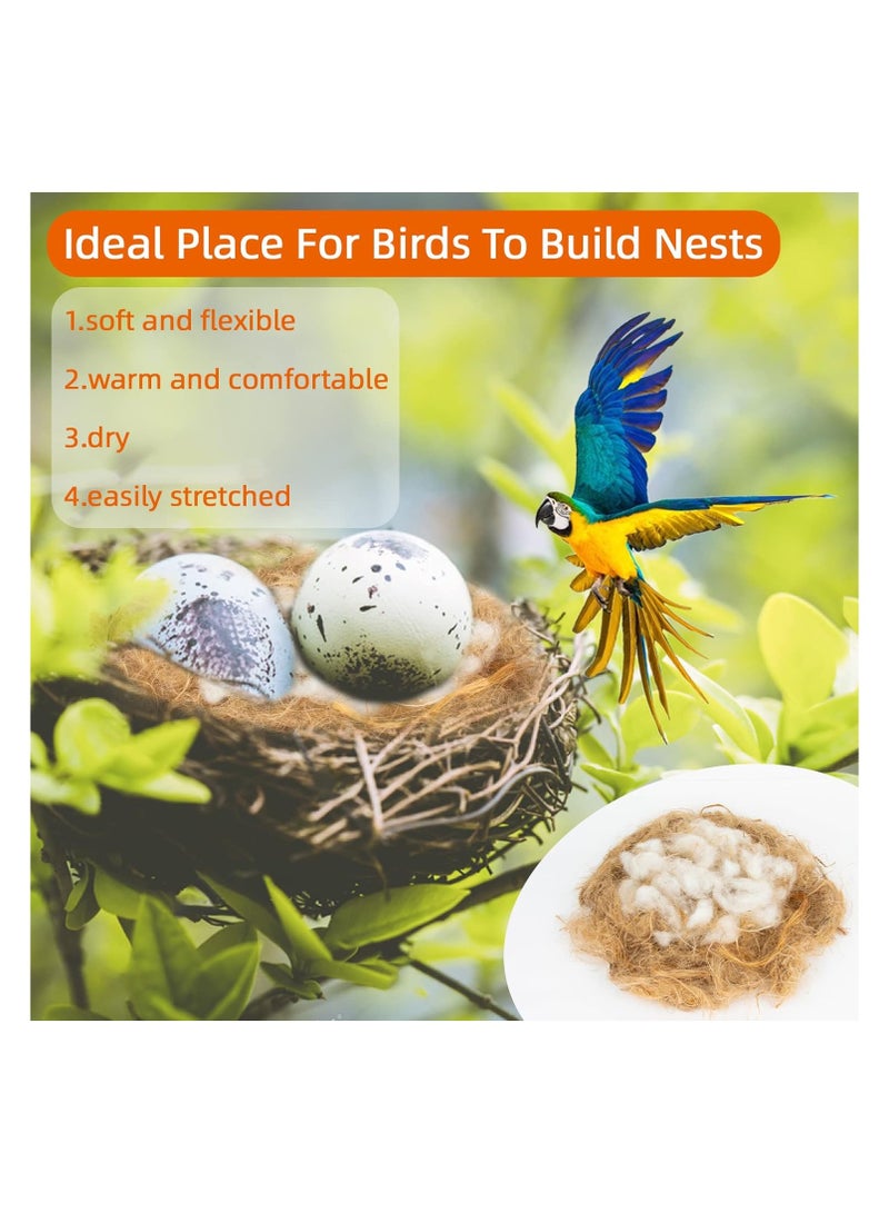 2 حزمة من مواد التعشيش - عش الطيور الطنان الفراش مواد التعشيش مواد مختلطة الكناري فينشي مواد التعشيش قفص ، حديقة ، جذع شجرة مع الببغاء طويل الذيل مواد التعشيش ( 80 جرام ) - Image 3